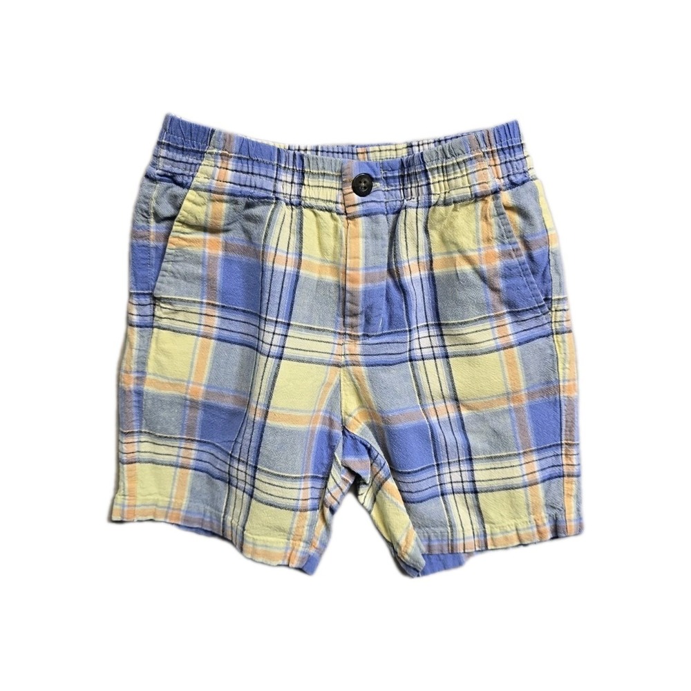 Janie And‎ Jack Plaid Linen Short Plaid  Boy's 6